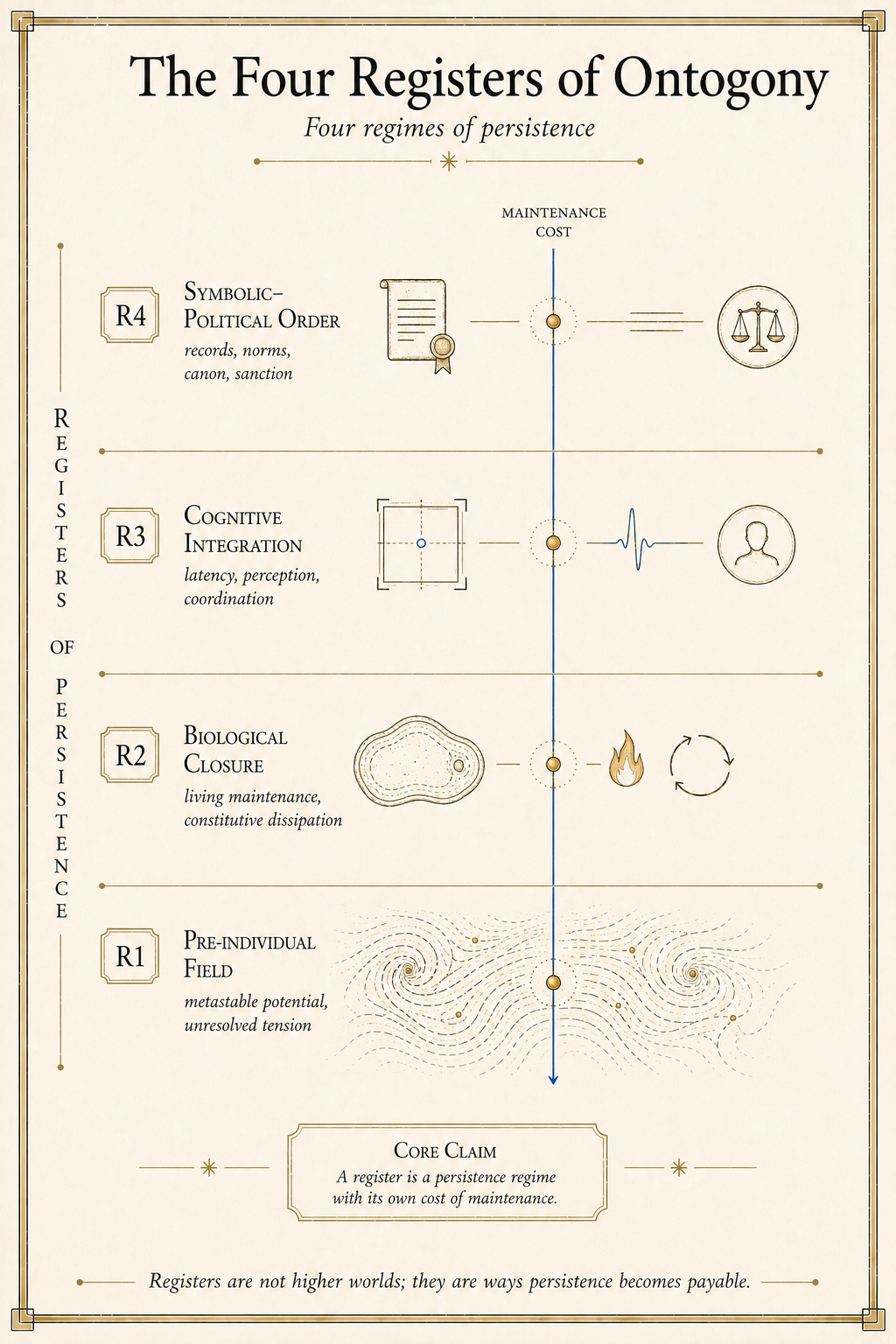 The Four Registers of Ontogony
