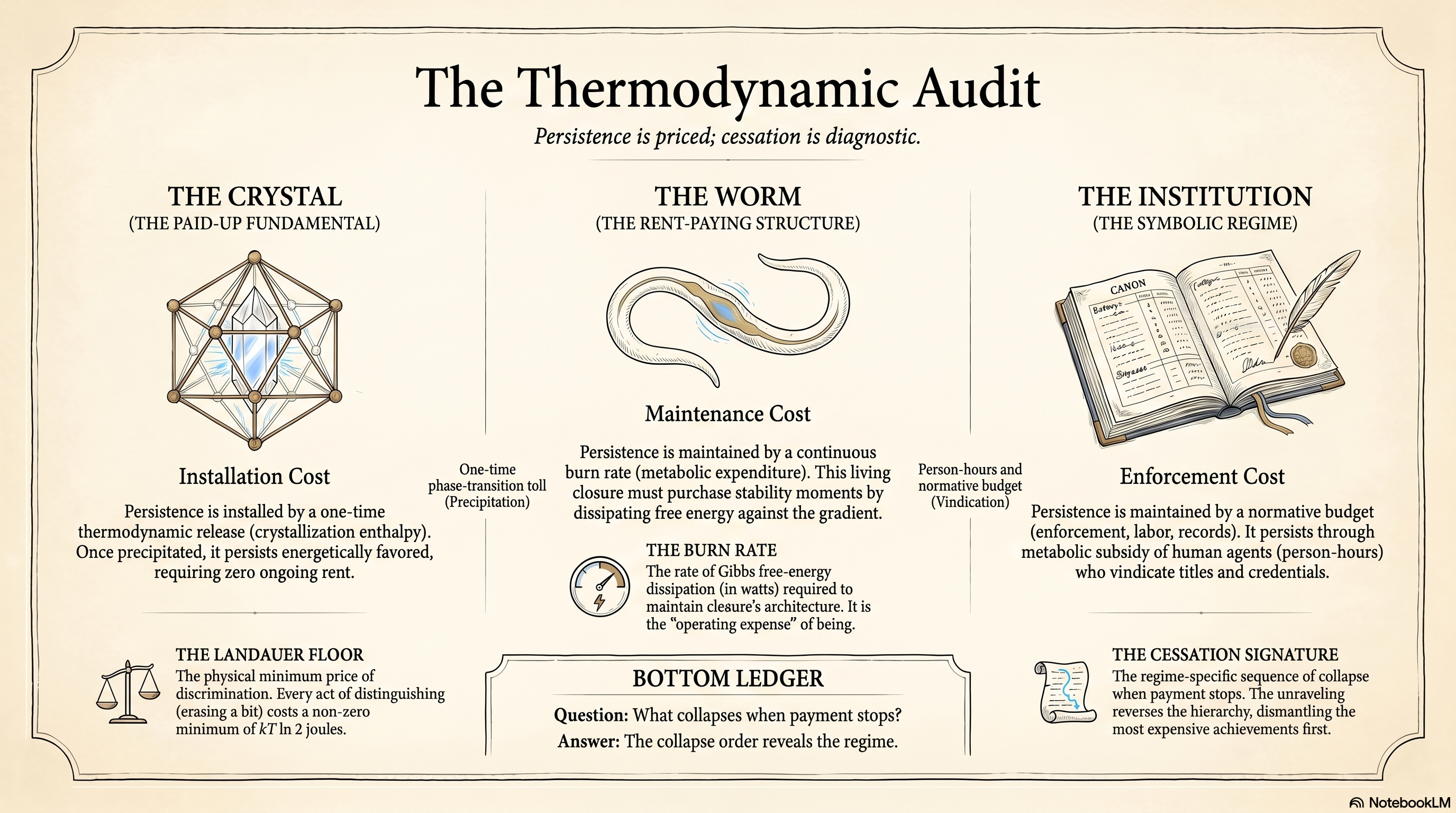 Thermodynamic Audit